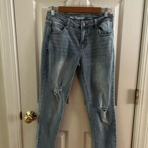 Wallflower Blue Skinny Ripped Jeans